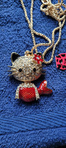 New Betsey Johnson Necklace Cat Mermaid Red Funky Collectible Decorative Nice - £11.98 GBP