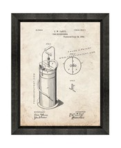 Fire Extinguisher Patent Print Old Look with Beveled Wood Frame - £19.48 GBP+