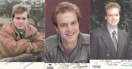 Chris Tate Emmerdale ITV Vintage 3x Hand Signed Cast Card Photo s - £10.26 GBP