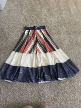Christine Mathieu Color block Heavy Sequins pleated skirt Made In Italy ... - £59.64 GBP