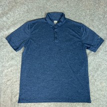 Callaway Mens Shirt Extra Large Navy Polo Short Sleeve Button Golf Top Opti Dri - $18.98