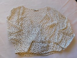 Hollister Women&#39;s Junior&#39;s 3/4 sleeve blouse shirt top Size S small Polka Dots - £23.38 GBP