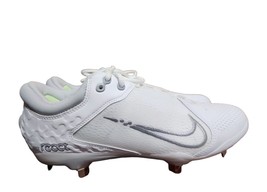 Nike Hyperdiamond 4 Elite CZ5917-100 Womens White Grey Size 9.5 Softball Cleat - £39.41 GBP