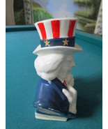 Uncle Sam, ceramic coin bank, made in Japan, c1960s, 6 1/2&quot; tall RARE - $38.60
