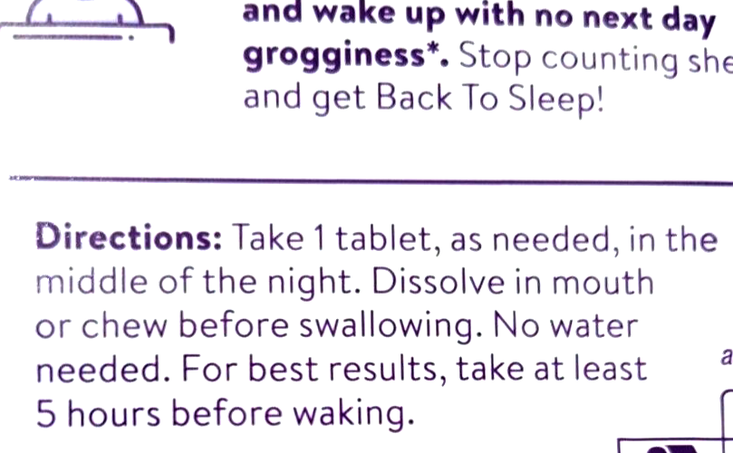 Vicks ZzzQuil Back To Sleep Low Dose Melatonin 30ct Exp. 02/2024