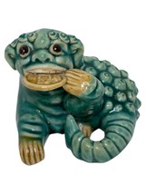 Vintage Ceramic Oriental Asian Foo Dog Dragon Lucky Coin - £63.30 GBP