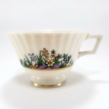 Lenox Rutledge Footed Cup 6 oz Tea Coffee Multi-Colored Enameled Floral - £12.65 GBP