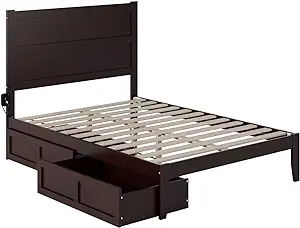 AFI NoHo Full Size Platform Bed with Storage Drawers &amp; Charging Station ... - £468.62 GBP