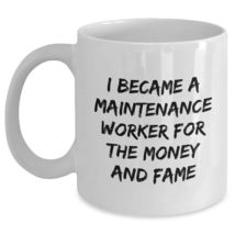 Maintenance Worker&#39;s Humorous Gift, Funny White Coffee Mug, Graduation U... - £12.42 GBP+