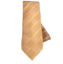 Jacob Alexander Men&#39;s Tie Hanky Set Orange Melon Gold Cream Polyester 3.75&quot; - £16.07 GBP