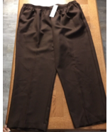 Alfred Dunner Womens Prop Med Brown Pants Size 24W-Brand New-SHIPS N 24 HRS - €38,15 EUR