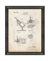 Potato Slicer Patent Print Old Look with Black Wood Frame - £19.89 GBP+