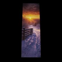 Handmade Winter Bookmark – Snowy Sunrise Landscape - $26.45 MXN
