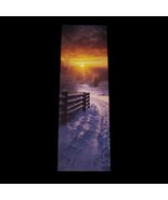 Handmade Winter Bookmark – Snowy Sunrise Landscape - $26.45 MXN