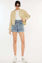 Kancan Ultra High Rise Paperbag Denim Shorts - $51.88