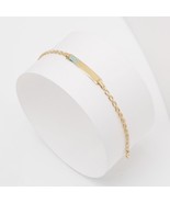 14K Gold Bracelet-Engravable ID bracelet-Personalized Jewelry-Gold Name ... - $4,195.51 MXN