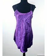 Victoria Secrets Lingerie Teddy S 100% Silk Purple Gold Label Mini Vintage - $31.88
