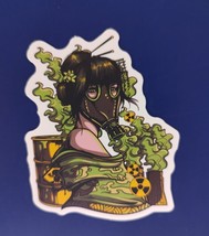 Toxic Gas Mask Girl Adult Humor Skateboard Laptop Guitar Sticker - £3.18 GBP