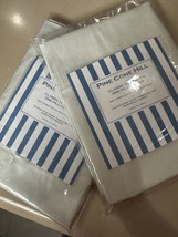 PINE CONE HILL-ANNIE CLASSIC HEMSTITCH  SELKE  2pc STANDARD SHAM SKY 400... - $63.08