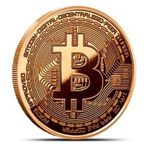 1 oz Copper Bitcoin Commemorative Round Coin Bullion Collectible - £3.98 GBP