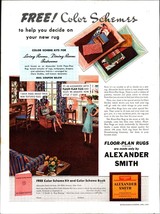 Vintage 1939 Alexander Smith Floor Plan Rugs ad nostalgia a7 - £16.91 GBP