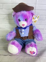 Teddy Mountain Amore Bear Hearts With Cowboy Cowgirl Outfit Plush Stuffe... - £30.11 GBP