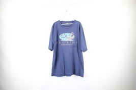 Vintage 90s Streetwear Mens XL Distressed Spell Out Florida Sailboat T-Shirt - £23.32 GBP