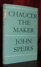 John Speirs Chaucer The Maker British Hardcover Dj Biography Literary Criticism - £13.89 GBP