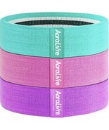 AoraLivre  Strength Fabric Booty Bands 3 Pack Set-Workout Program Exerci... - £7.46 GBP