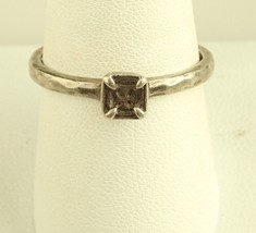 SILPADA Sterling Silver Hammered Square &quot;Belle Fleur&quot; Stackable Stack Ring - £15.81 GBP