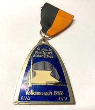 Missouri AVA IVV Volksmarch Medal Trekker Hiking 1987 Stuttgart Sister S... - $9.06