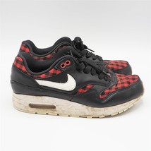 Nike Air Max 1 Soi GS à Carreaux Noir Habanero Rouge AQ3188-002 Jeunesse... - $65.13