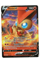 Pokémon TCG Victini V Sword &amp; Shield Base Set 025/202 Holo Ultra Rare LP EX - £1.53 GBP