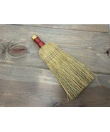 Vintage Whisk Broom Stiff Straw Hand Brush Metal Cap 8” Made in Hungary - $19.75