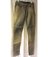 Juicy Couture  Skinny\ Gold shimmer  / zipper design jeans size 25 - £48.93 GBP