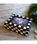 Black White Checked Jewelry Box Checked Storage Box Checkered Courtly Decor - $2,642.04 MXN