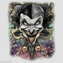 Wicked Jester Clown HEAT PRESS TRANSFER for T Shirt Tote Sweatshirt Fabr... - £5.15 GBP