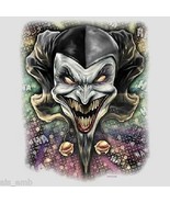 Wicked Jester Clown HEAT PRESS TRANSFER for T Shirt Tote Sweatshirt Fabr... - £5.15 GBP