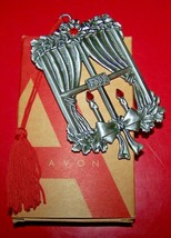 AVON 2008 Pewter Ornament - F3233421 - Candles in Window w/Red Gemstones - NEW! - £16.23 GBP
