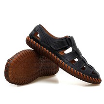 Summer Genuine Leather Men Sandals 2021 Leisure Beach Men Shoes High Quality Bre - £49.65 GBP