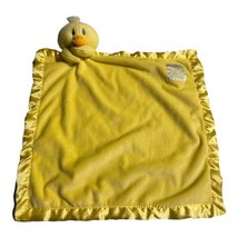 Rare Pickles Duck Lovey Baby Security Blanket Yellow Satin Trim Plush Head - £51.00 GBP