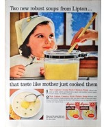 Lipton Soup chicken potato kid mother -1962 Vintage Print Ad - $186.15 MXN