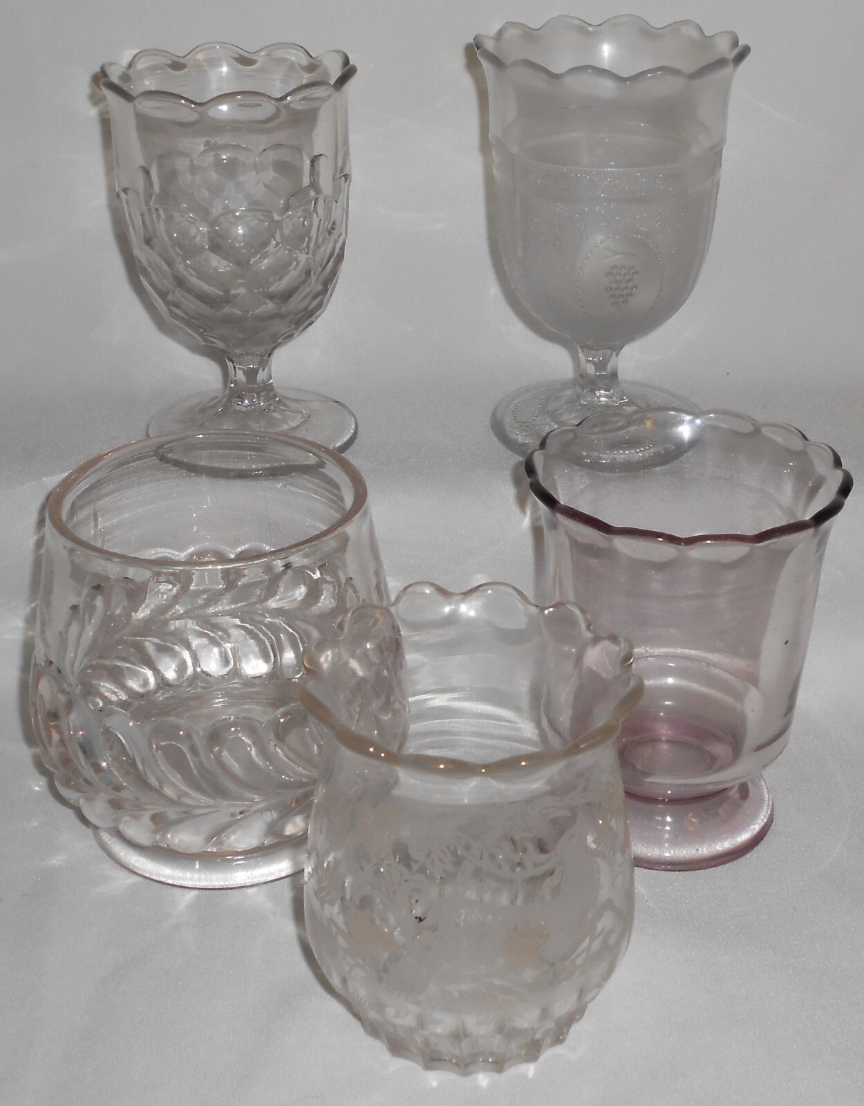 Set (5) VICTORIAN ERA Pressed Glass SPOONERS Item image 10