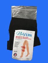 NuVein Medical Compression Stockings Open Toe Large Thigh High 30-40 mmH... - $14.00