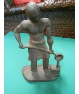 Antique Foundry Tool Art ...Forge Cast iron BLACKSMITH Smelting Figure 8&quot; - £179.87 GBP