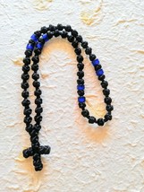 50 Black blue KOMBOSKINI, Religious Eastern Prayer Rope Gift Him Spiritual gift - £18.71 GBP