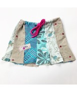 Lily Monk Toddler Girls Patchwork Skirt 2t 3t 4t Khaki Blue Drawstring - $125.79 MXN