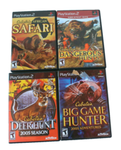 Lot Of 4 PS2 Games Cabelas Big Game Hunter Deer Hunt Dangerous Hunts African Saf - £7.90 GBP