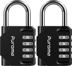 Puroma 2 Pack Combination Lock 4 Digit Locker Lock Outdoor Waterproof Pa... - £11.83 GBP