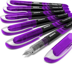 Zebra Fuente - Disposable Fountain Pen - Purple Ink - Pack of 6 - £12.84 GBP